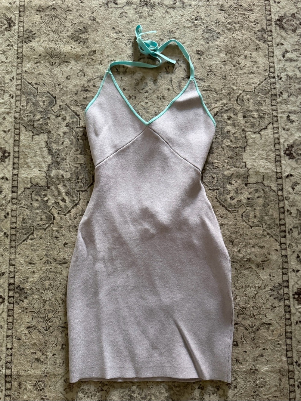 White Fox- 2 Toned Backless Mini Dress